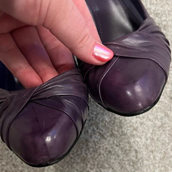 ALDO Purple Leather 4" Pump Heels Size 39 - Picture 11 of 14